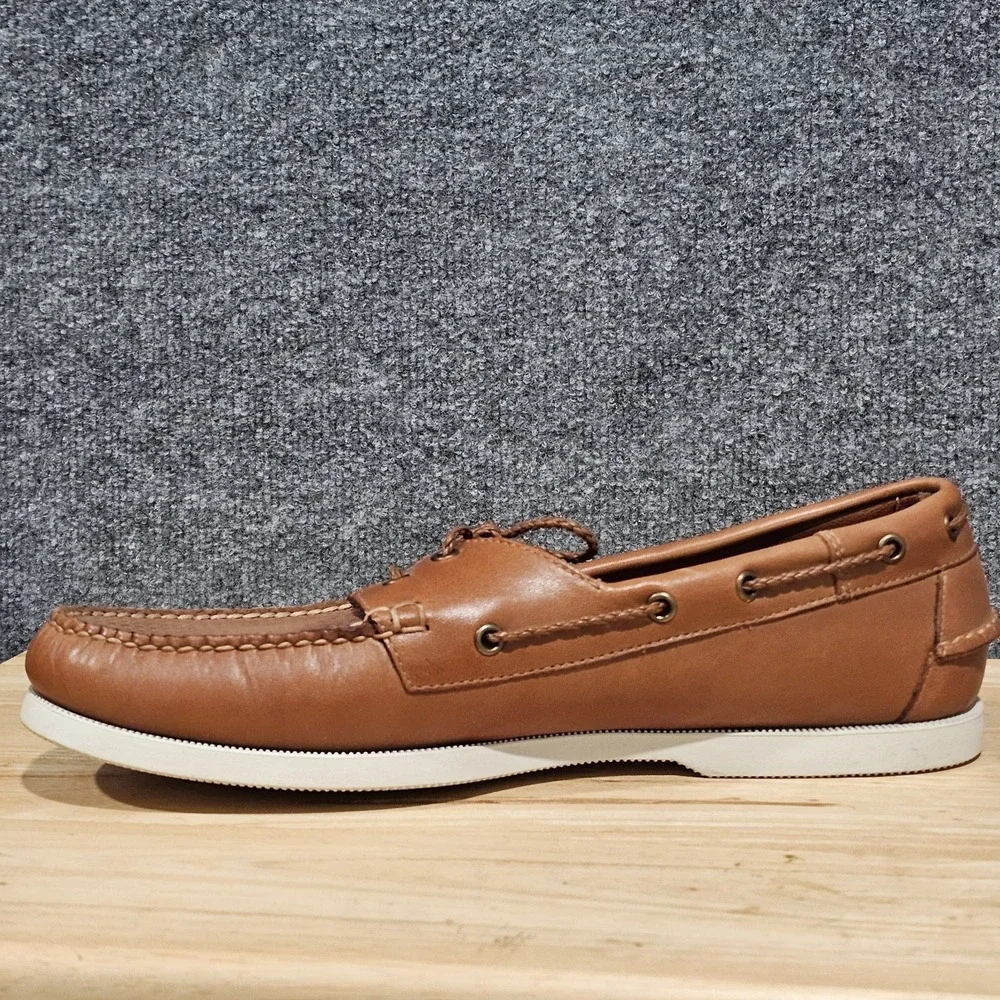 G.H. Bass Weejuns Bayside Boater Boat Shoes Men's 13 D Brown Leather
